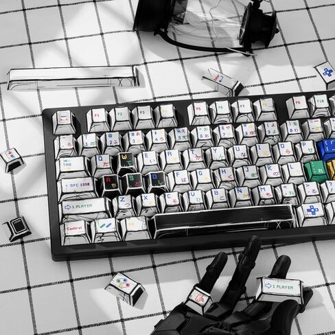 أغطية مفاتيح مانغا اليابانية البيضاء أغطية مفاتيح مخصصة بلون الكرز، أغطية مفاتيح مخصصة مكونة من 130 مفتاحًا، مجموعة أغطية مفاتيح للوحة المفاتيح الميكانيكية 60% 65% 75% 100% Cherry MX in Kuwait