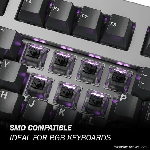 Gateron KS-9 RGB Mechanical MX Type Key Switch - Clear top (65 Pcs, Black) in Saudi Arabia