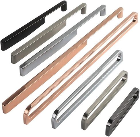 Cabinet Drawer Handle Rose Gold Furniture Handles Zinc Kitchen Cabinet Handles Cabinet Drawer Handles Chrome Furniture Door Handles(7001-128mm Rose Gold) in Saudi Arabia