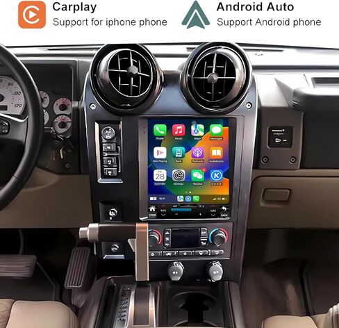 راديو ستيريو للسيارة Android 14 لسيارة Hummer H2 2004-2009 مدمج Carplay/Android Auto 9.7 بوصة وحدة رئيسية طراز Tesla IPS شاشة تعمل باللمس مع نظام ملاحة GPS DSP Bluetooth GPS، FM WiFi + كاميرا احتياطية in Kuwait