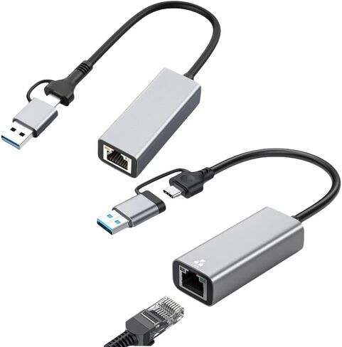 محول شبكات USB C A إلى RJ45 محمول بمقابس وتشغيل من سبائك الألومنيوم بقدرة 1/2.5 جيجابت في الثانية in Kuwait