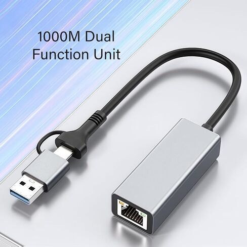 محول شبكات USB C A إلى RJ45 محمول بمقابس وتشغيل من سبائك الألومنيوم بقدرة 1/2.5 جيجابت في الثانية in Kuwait