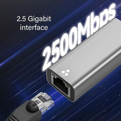 محول شبكات USB C A إلى RJ45 محمول بمقابس وتشغيل من سبائك الألومنيوم بقدرة 1/2.5 جيجابت في الثانية in Kuwait