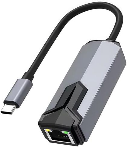 PUSOKEI USB C to Ethernet Adapter, USB C to RJ45 2.5G LAN Network Adapter [ Thunderbolt 3/4/5 Compatible ], USBC Gigabit Ethernet Converter for Wins, OS X, Linux, iOS in Kuwait
