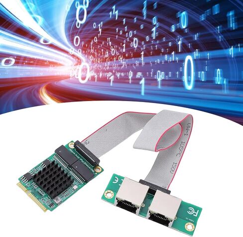 محول Mini PCIe Gigabit Ethernet، بطاقة شبكة RJ45 ثنائية المنفذ مع وحدة تحكم I350 لأجهزة الكمبيوتر الصناعية وأجهزة الكمبيوتر ذات اللوحة الواحدة in Kuwait