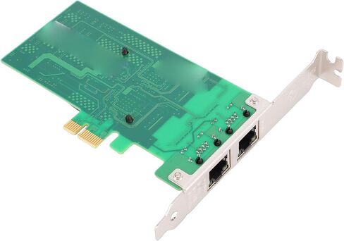 بطاقة شبكة جيجابت إيثرنت، PCI Express x1 منافذ RJ45 مزدوجة 10 100 1000 ميجابت في الثانية بطاقة شبكة جيجابت إيثرنت PCI Express مع شريحة 82574L لنقل البيانات بسرعة عالية ومستقرة in Kuwait