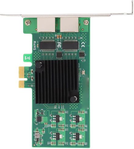 بطاقة شبكة جيجابت إيثرنت، PCI Express x1 منافذ RJ45 مزدوجة 10 100 1000 ميجابت في الثانية بطاقة شبكة جيجابت إيثرنت PCI Express مع شريحة 82574L لنقل البيانات بسرعة عالية ومستقرة in Kuwait