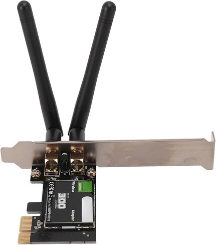 محول PCIE WiFi لاسلكي بسرعة 300 ميجا بت في الثانية مع هوائيين وبطاقة شبكة كمبيوتر عالية الأداء لـ WINS 7 8 10 11، توافق واسع مع النظام لمستخدمي Tech Savvy in Saudi Arabia