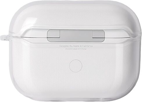 غطاء حافظة KUWATA لجهاز AirPods Pro الجيل الأول والثاني، يأتي مع حبل قصير ومحول Lightning إلى USB-C، مادة TPU ممتازة متوسطة الصلابة، مضاد للاصفرار طويل الأمد، تصميم مضاد للانفصال للغطاء (شفاف) in Kuwait