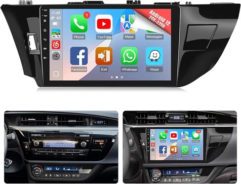 Naifay 8Core Android Car Stereo for Toyota Corolla 2014 2015 2016 ترقية الراديو 10.1 بوصة IPS شاشة لمس لراديو كورولا مع Carplay اللاسلكي Android Auto/Bluetooth/Wi-Fi/FM/GPS/SWC/Canbus/MIC in Saudi Arabia