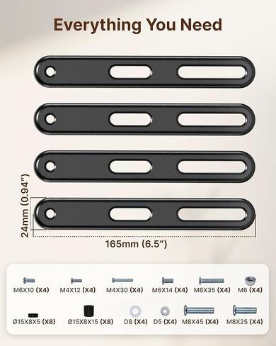 monTEK Monitor Wall Mount & VESA Extension Adapter Bundle, Fits 17"-57" Screens up to 59.4 lbs, Single Heavy-Duty Aluminum Gas Spring Monitor Arm, Includes VESA Extension Adapter to 200x200 & 300x300 in Kuwait