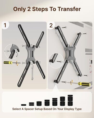 monTEK Monitor Wall Mount & VESA Extension Adapter Bundle, Fits 17"-57" Screens up to 59.4 lbs, Single Heavy-Duty Aluminum Gas Spring Monitor Arm, Includes VESA Extension Adapter to 200x200 & 300x300 in Kuwait