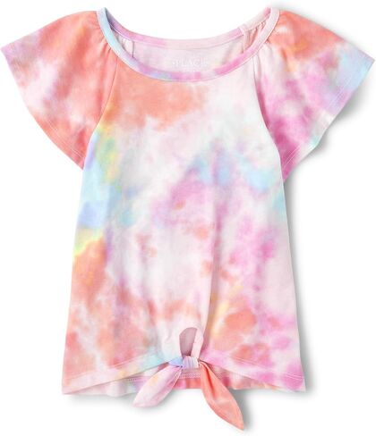 The Children's Place ، Girls ، Short Sleeve Tie Top Top ، Horse/Blue/Daisy 3 Pack ، Small in Saudi Arabia