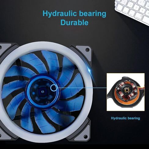 120 مللي متر مروحة تبريد الكمبيوتر RGB PC المبرد حافظة قابلة للتعديل LED غرفة التبريد الملونة مراوح التبريد ل in Kuwait