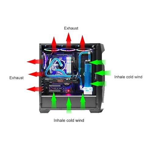 120 مللي متر مروحة تبريد الكمبيوتر RGB PC المبرد حافظة قابلة للتعديل LED غرفة التبريد الملونة مراوح التبريد ل in Kuwait