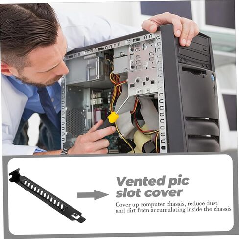 STOBOK 20 Pcs Metal Slot Cover for Pc Computer Tower Case DIY Cooling Ventilation in Saudi Arabia