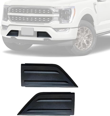 Front Bumper Guards Pads Cover Compatible with Ford F-150 F150 2018 2019 2020 Right and Left, 2 Pcs Insert Replacements, Black in Saudi Arabia