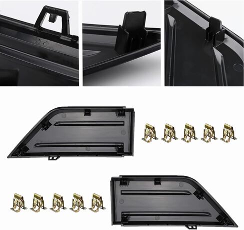 Front Bumper Guards Pads Cover Compatible with Ford F-150 F150 2018 2019 2020 Right and Left, 2 Pcs Insert Replacements, Black in Saudi Arabia