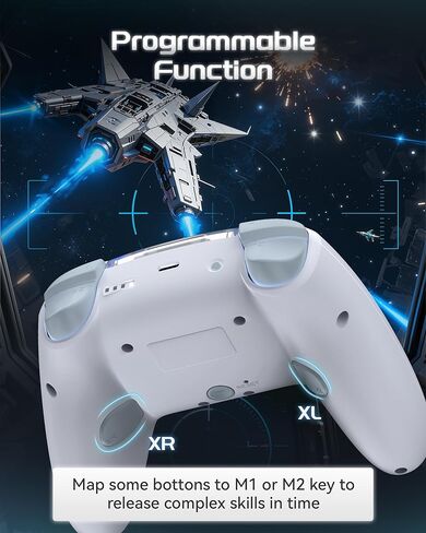 Simdu Hall Effect Wireless Controller for Switch 2/1/OLED/Lite, PC, Android, iOS, Bluetooth and Wired Gaming Controller with Transparent Design in Saudi Arabia