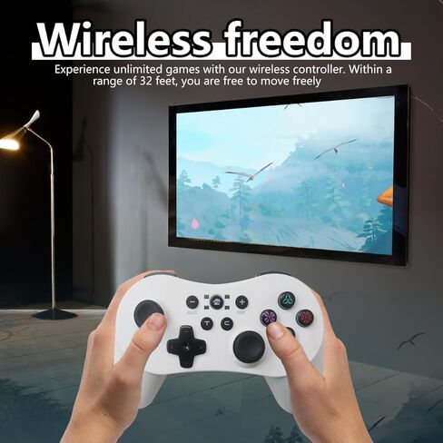 وحدة تحكم ألعاب محمولة لونر تناسب نينتندو 0 سويتش/سويتش لايت/سويتش OLED/Windows PC وحدة تحكم لاسلكية احترافية، توربو واهتزاز مزدوج، وحدة تحكم دقيقة مطورة (أبيض) (إصدار جديد) in Kuwait