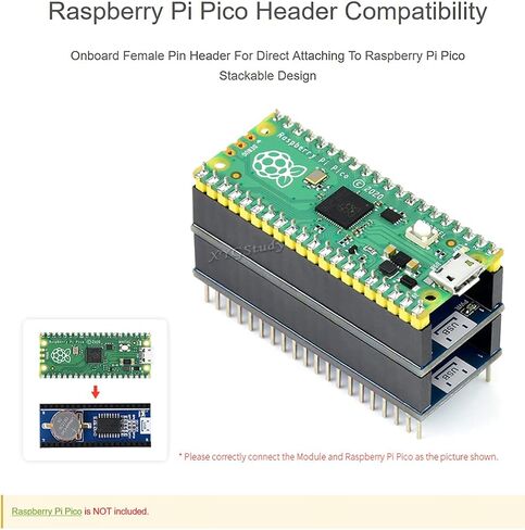 High Precision RTC Module for Raspberry Pi Pico, Onboard DS3231 Chip @XYGStudy (Pico-RTC-DS3231) in Saudi Arabia