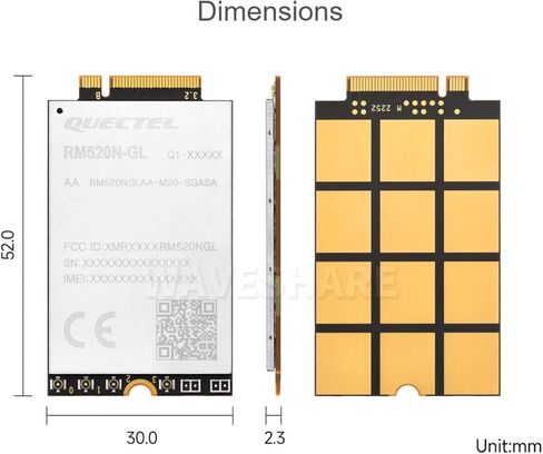 وحدة النطاق العالمي RM520N-GL لإنترنت الأشياء 5G، ووحدة 5G Sub-6G، وعامل الشكل M.2 مع مواصفات الإصدار 16 من 3GPP 5G @XYGStudy in Saudi Arabia