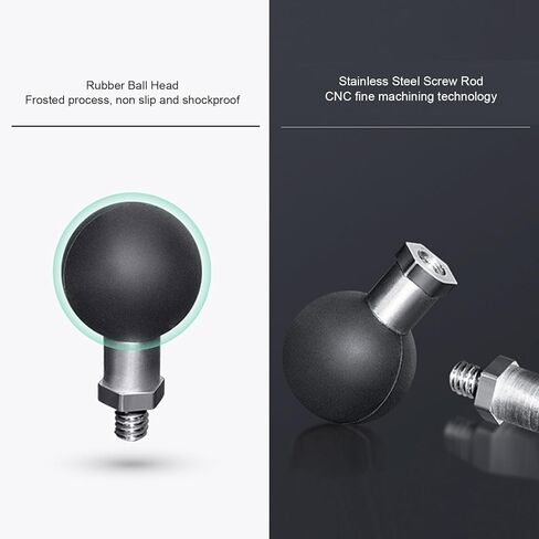 ciciglow 1.5 inch Ball Head, Integrated Rubber Head Stainless Steel Screw Rod with 1/2 Thread for Connecting Rod and Base Mount 360 Rotation Rubber Grip in Saudi Arabia