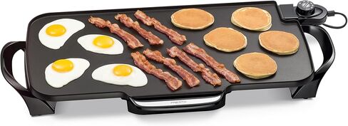 Presto Ceramic 22-inch 07062 Electric Griddle with removable handles, Black, One Size in Saudi Arabia