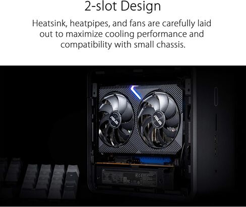 بطاقة رسومات الألعاب ASUS Dual NVIDIA GeForce RTX 2070 Mini OC Edition (PCIe 3.0، ذاكرة GDDR6 سعة 8 جيجابايت، HDMI، DisplayPort، DVI-D، لمجموعة Intel NUC 9 Extreme Kit والهيكل الصغير. in Saudi Arabia