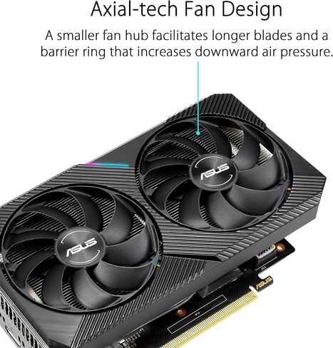بطاقة رسومات الألعاب ASUS Dual NVIDIA GeForce RTX 2070 Mini OC Edition (PCIe 3.0، ذاكرة GDDR6 سعة 8 جيجابايت، HDMI، DisplayPort، DVI-D، لمجموعة Intel NUC 9 Extreme Kit والهيكل الصغير. in Saudi Arabia