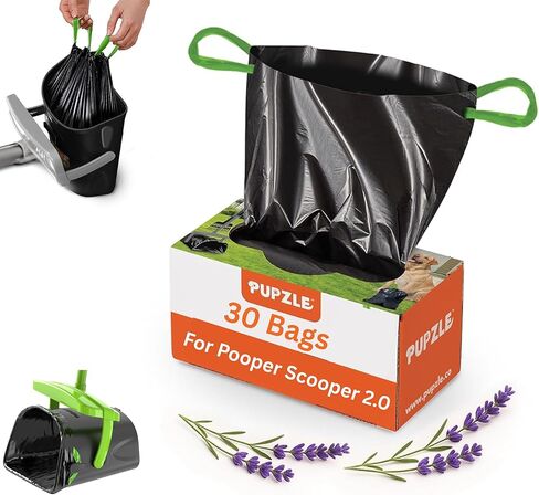 مغرفة مخلفات الكلاب من بابزل مع ملحق حقيبة، مغرفة مخلفات الكلاب بمقبض طويل 40 بوصة للكلاب الكبيرة، مغرفة فضلات الكلاب للفناء، سلة دوارة ذات سعة كبيرة ومشعل النار، أكياس معطرة باللافندر (أخضر) in Kuwait