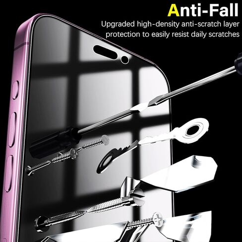 2 Pack 360 Degree Matte Privacy Screen Protector for iPhone 17/iPhone 16 Pro 6.3 Inch 4-Way Anti-Spy Private Tempered Glass, Full Coverage, Anti Glare, Anti Fingerprint in Saudi Arabia