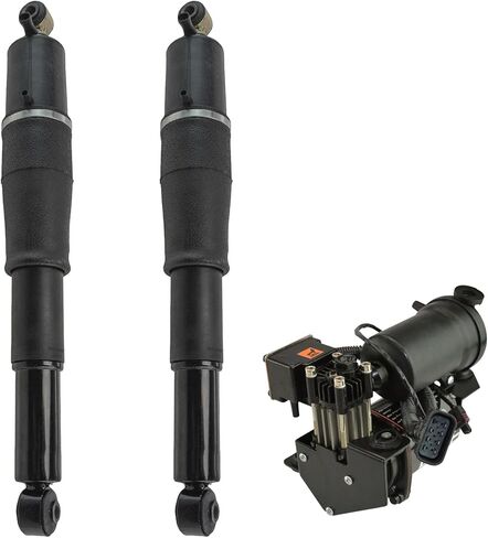 TRQ Air Ride Suspension Compressor with Dryer & Rear Shock Absorber 3 Piece Kit Set for 2007-2014 Cadillac Escalade / 2007-2014 Chevy Suburban/Tahoe/Avalanche/GMC Yukon New in Saudi Arabia