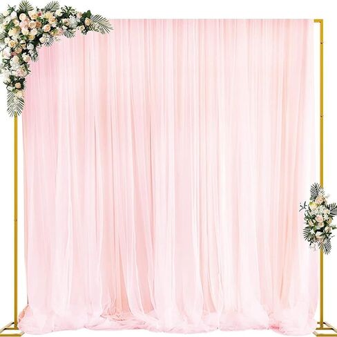 8.2FT Heavy Duty Wedding Arch Backdrop Stand – Adjustable Square Balloon Arch Frame Kit for Photo Booth, Baby Shower, Birthday Party & Wedding Decorations in Saudi Arabia