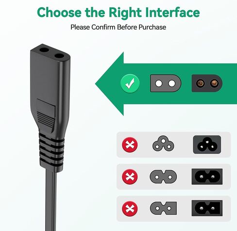 FITE ON 6FT AC Power Cord Cable Compatible with JEUJUG Portable AM FM Radio Bluetooth 5.0 Radio 5 Watts Loud, Replacement Speaker AC Power Plug in Wall Radio Retro in Saudi Arabia