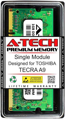 A-Tech 1GB RAM for Toshiba TECRA A9 | DDR2 667MHz SODIMM PC2-5300 200-Pin Non-ECC Memory Upgrade Module in Kuwait