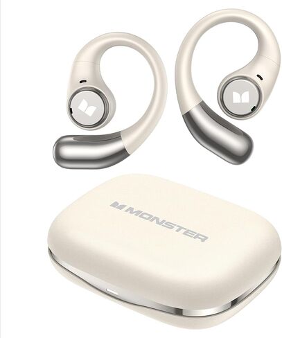 Monster Open Ear AC336 Wireless Earbuds, Bluetooth 5.4 Clip-On Earbuds with HiFi Stereo,with ENC Clear Call, 21H Playtime, Fast Charge, Touch Control, IPX6 Waterproof Wireless Headphones for Party in Saudi Arabia