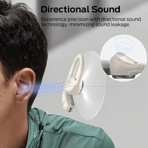 Monster Open Ear AC336 Wireless Earbuds, Bluetooth 5.4 Clip-On Earbuds with HiFi Stereo,with ENC Clear Call, 21H Playtime, Fast Charge, Touch Control, IPX6 Waterproof Wireless Headphones for Party in Saudi Arabia