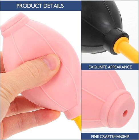 6pcs Silicone Air Blower Pump Dust Balls for Camera Lens and Eyelash Extensions, Small Squeeze Lens Blower with Yellow Rod Handles, Portable Cleaning Tool for Electronics in Saudi Arabia