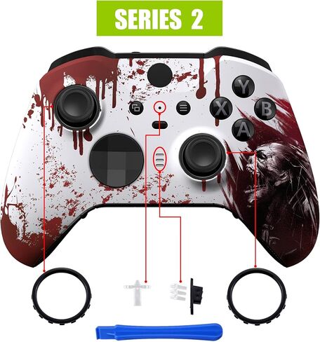 eXtremeRate Custom Shell + Three-Tone ABXY Button for Xbox Elite 2 Core Controller - Red in Saudi Arabia