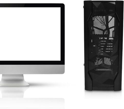 هيكل حافظة كمبيوتر Zerodeko ATX مع لوحة جانبية من الزجاج المقسى، وحقيبة كمبيوتر مكتبي كاملة لأنظمة تبريد المياه، وبرج كمبيوتر أسود للوحات الأم ATX in Kuwait
