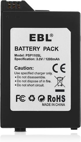 EBL 3.6V Lithium Ion Rechargeable Battery Pack 1200mAh（Real Capacity） Replacement Battery Compatible with PSP 2000/3000 PSP-S110 Console in Saudi Arabia
