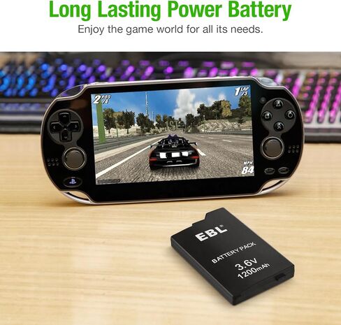 EBL 3.6V Lithium Ion Rechargeable Battery Pack 1200mAh（Real Capacity） Replacement Battery Compatible with PSP 2000/3000 PSP-S110 Console in Saudi Arabia