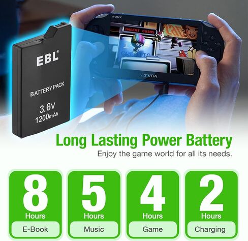 EBL 3.6V Lithium Ion Rechargeable Battery Pack 1200mAh（Real Capacity） Replacement Battery Compatible with PSP 2000/3000 PSP-S110 Console in Saudi Arabia