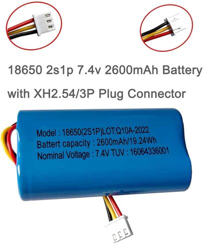 AOLIKES 18650 2s1p 2600mAh 7.4v Rechargeable Lithium-ion Battery with XH2.54/3p Plug Connector /5C Cells, Support Fast Charging - 1 Pack in Saudi Arabia