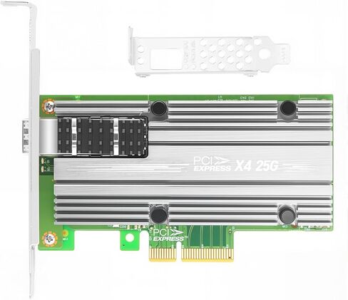 لمحول خادم إيثرنت Mellanox ConnectX4 25Gb، PCIe 3.0 X4، 1 * منافذ SFP28، RDMA، 25/10 / 1 جيجابت في الثانية، 25 جيجابت NIC يدعم Windows Server/Windows/Ubuntu/Linux in Kuwait