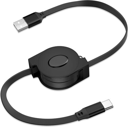 كابل USB A إلى USB C Carplay بطول 3 أقدام لجهاز Moto G Play 2026، شاحن سيارة 18 وات 15 وات شحن سريع سلك قابل للسحب من النوع C لجهاز Galaxy Tab A9+، Galaxy Z Flip 3، Pixel 7a Tablet Android Auto، 3 أقدام in Kuwait
