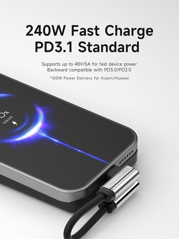 Hagibis 0.5ft 90 Degree USB4 Cable, 40Gbps Data Transfer, 8K@60Hz Video Display, 240W Fast Charging Right Angle USB-C Cable, Short Type-C Cable for iPhone 17 16 15 Pro Max, iPad Pro, Laptop in Saudi Arabia