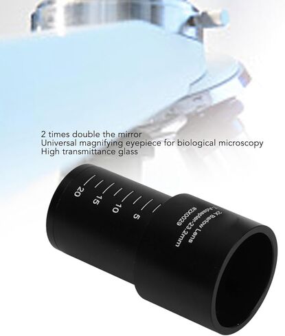 Vikye 2X 23.2mm Multiplier Universal Eyepiece Lens for Biological Microscope, Clear HD Images, All-Metal Construction, Lightweight and Portable in Saudi Arabia