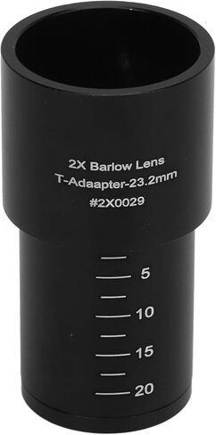 Vikye 2X 23.2mm Multiplier Universal Eyepiece Lens for Biological Microscope, Clear HD Images, All-Metal Construction, Lightweight and Portable in Saudi Arabia